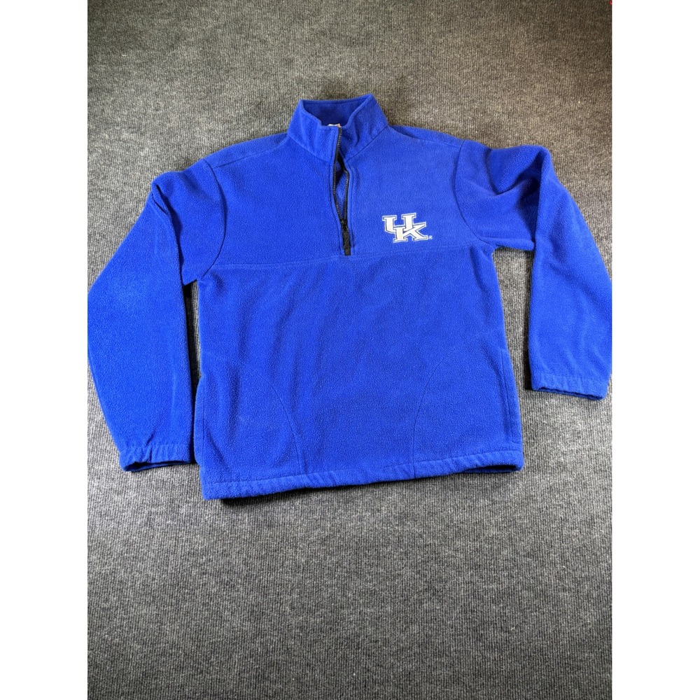 Badger‎ Sport Kentucky Wildcats Fleece Quarter Zip Pullover Blue Mens Small UK